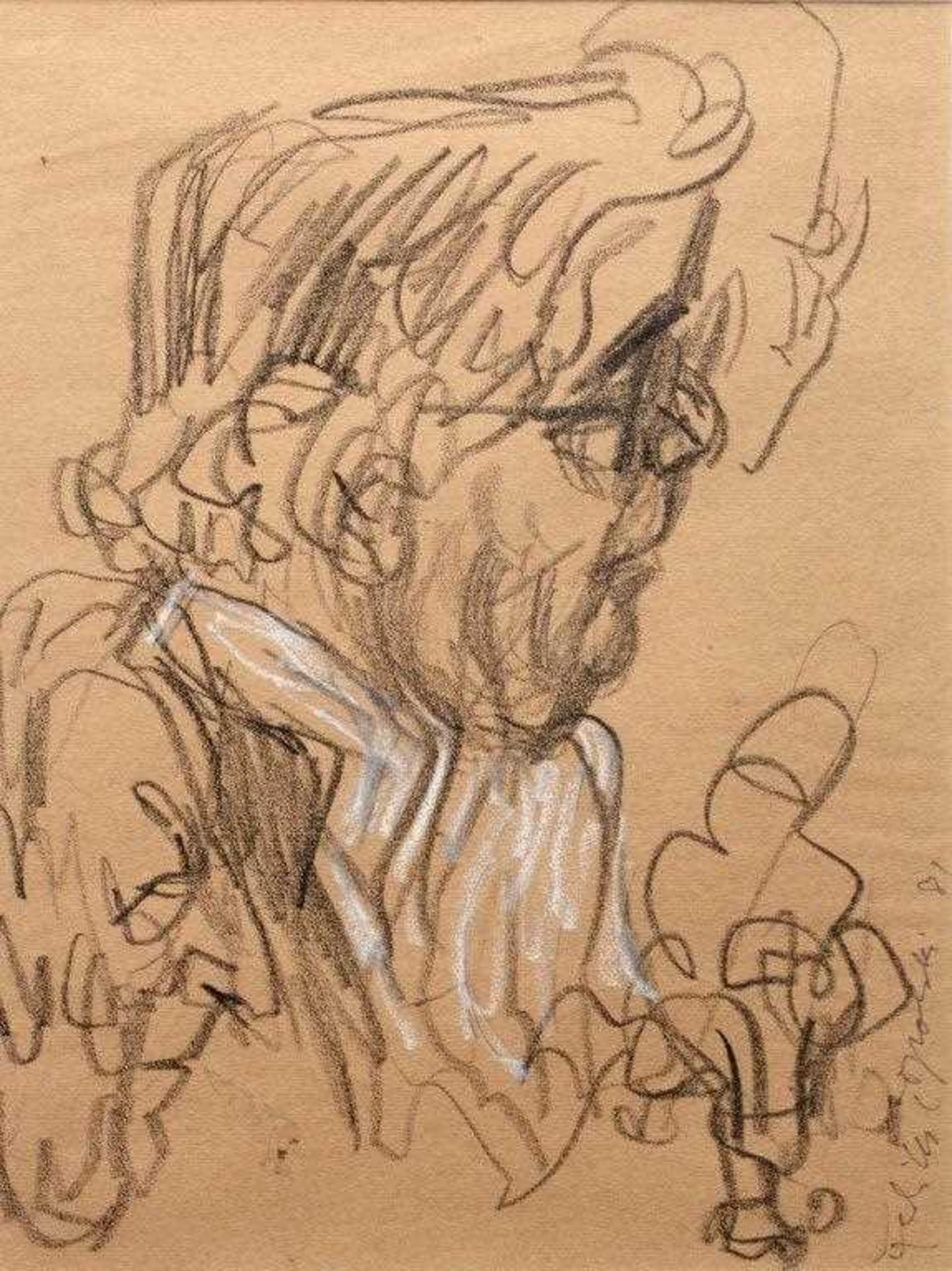 Feliks Topolski (1907-1989) Portrait of Geoffrey Howe, 1981 signed and dated (lower right) crayon on