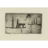 Geoffrey Clarke (1924-2014) Untitled, circa 1953 signed in pencil (in the margin) etching 9 x