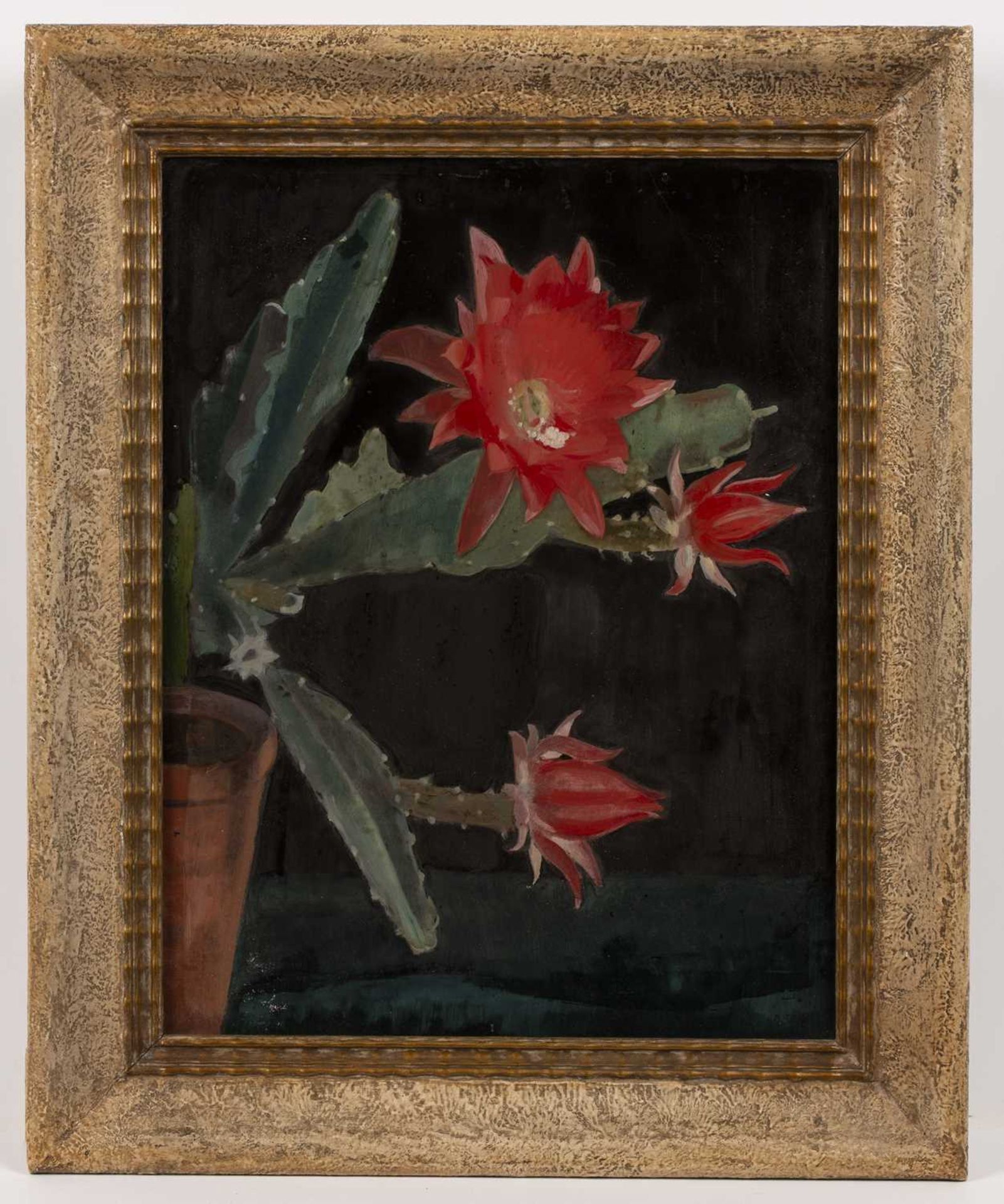 Margaret Gere (1878-1965) Cactus signed and titled (to artist's label on the reverse) oil on board - Image 2 of 9