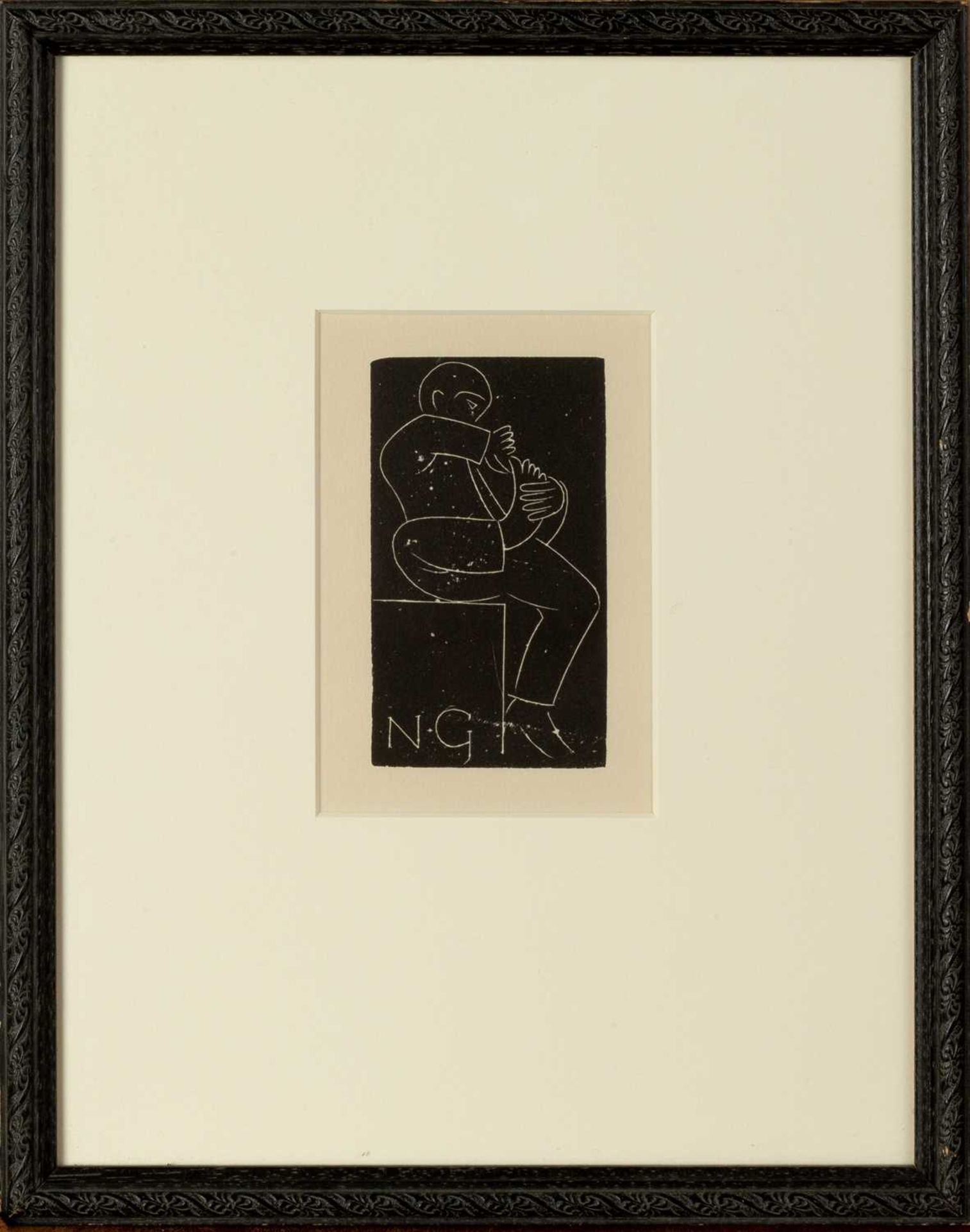 Eric Gill (1882-1940) Toilet, 1923 wood engraving 14 x 9cm. Provenance: The collection of Margaret - Image 2 of 3