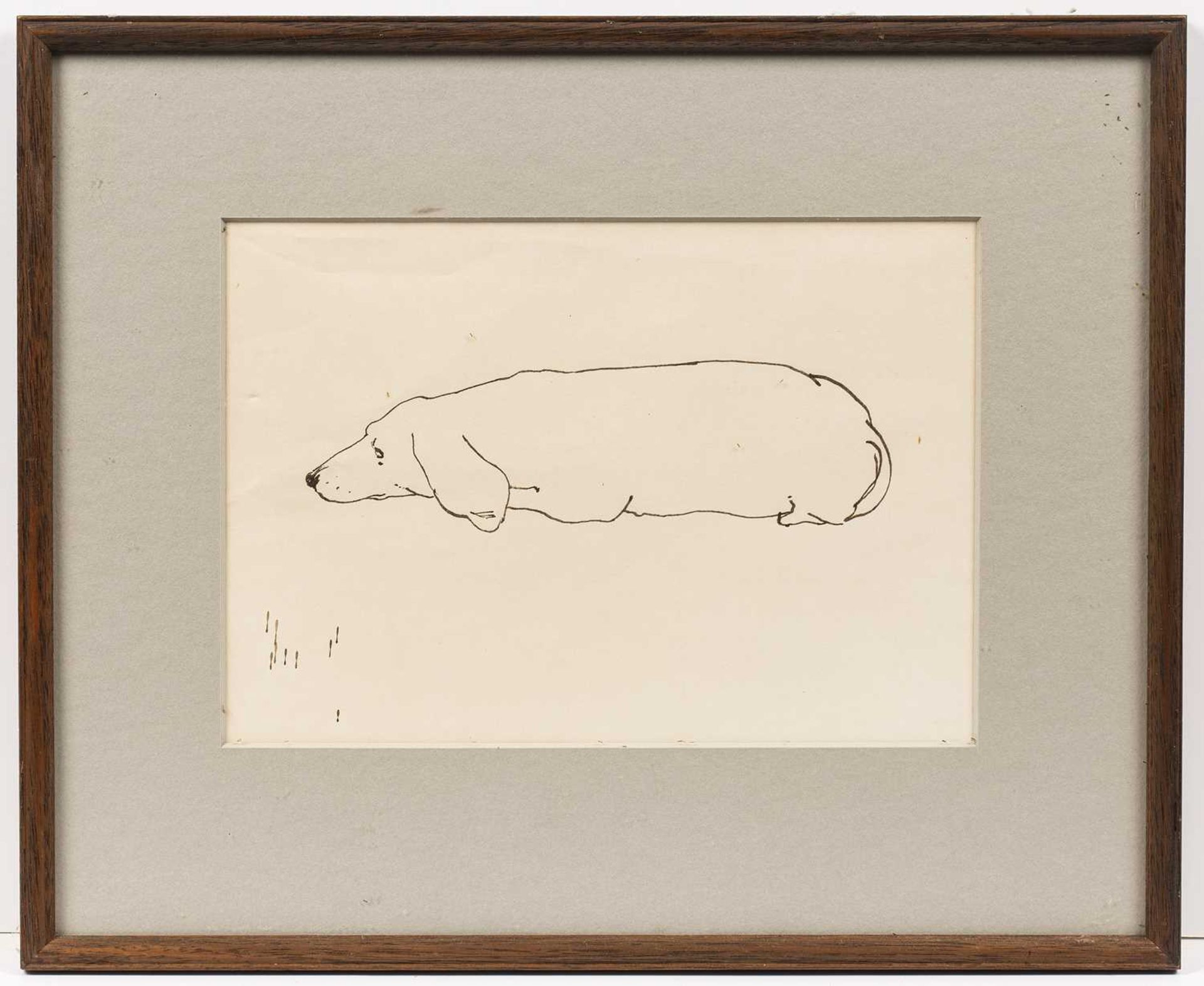 Glynn Boyd Harte (1948-2003) Sleeping Dog inscribed (to reverse) pen and ink 15 x 21cm. - Image 3 of 3