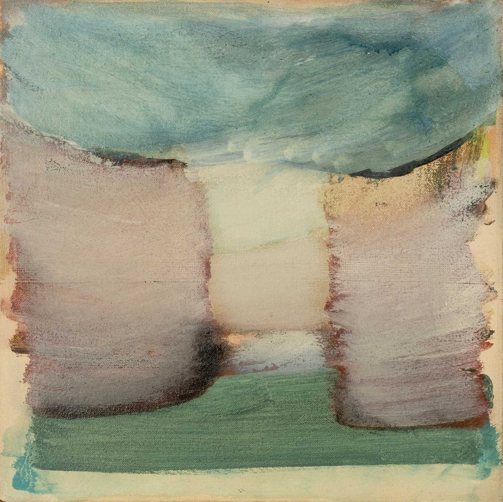 Estelle Thompson (b.1960) Threshold signed and dated (to reverse) oil on canvas 30 x 30cm, unframed.