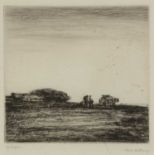Greta Delleaney (1884-1968) The Crofting signed and titled in pencil (in the margin) etching 12 x