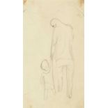 Keith Vaughan (1912-1977) Father and Son pencil on paper 15 x 9cm. Provenance: The collection of