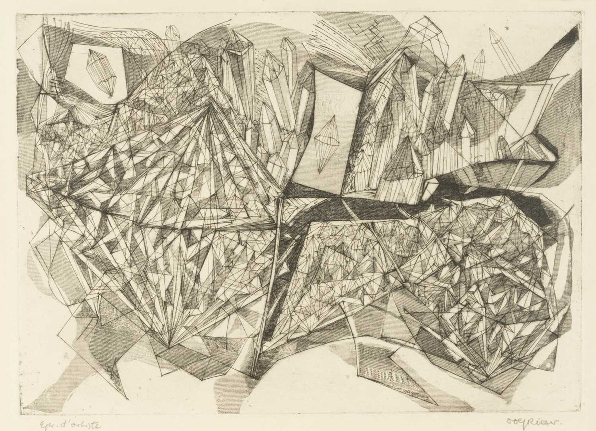 Dolf Rieser (1898-1983) Untitled signed and inscribed in pencil (in the margin) etching 23 x 32cm;