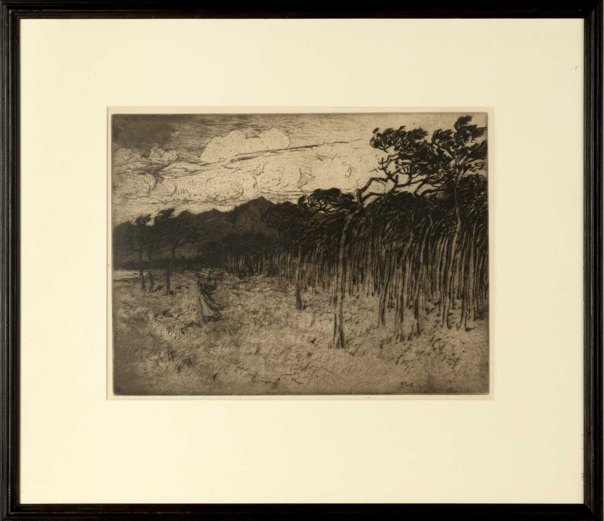 Robert Goff (1837-1922) Woodland, 1903 signed and dated (in the plate) etching 23 x 31cm. - Image 2 of 3