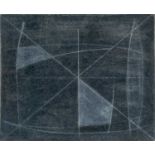 George Dannatt (1915-2009) Study for an Etching Slate & White No 1 inscribed (to reverse) oil on