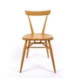 Ercol Single chair signed 'For Terence from Edmund' 76cm high. Provenance: The collection of Terence