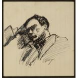 David Garnett (1892-1981) Portrait of a Man, circa 1920 signed (lower right) ink on paper 12.3 x