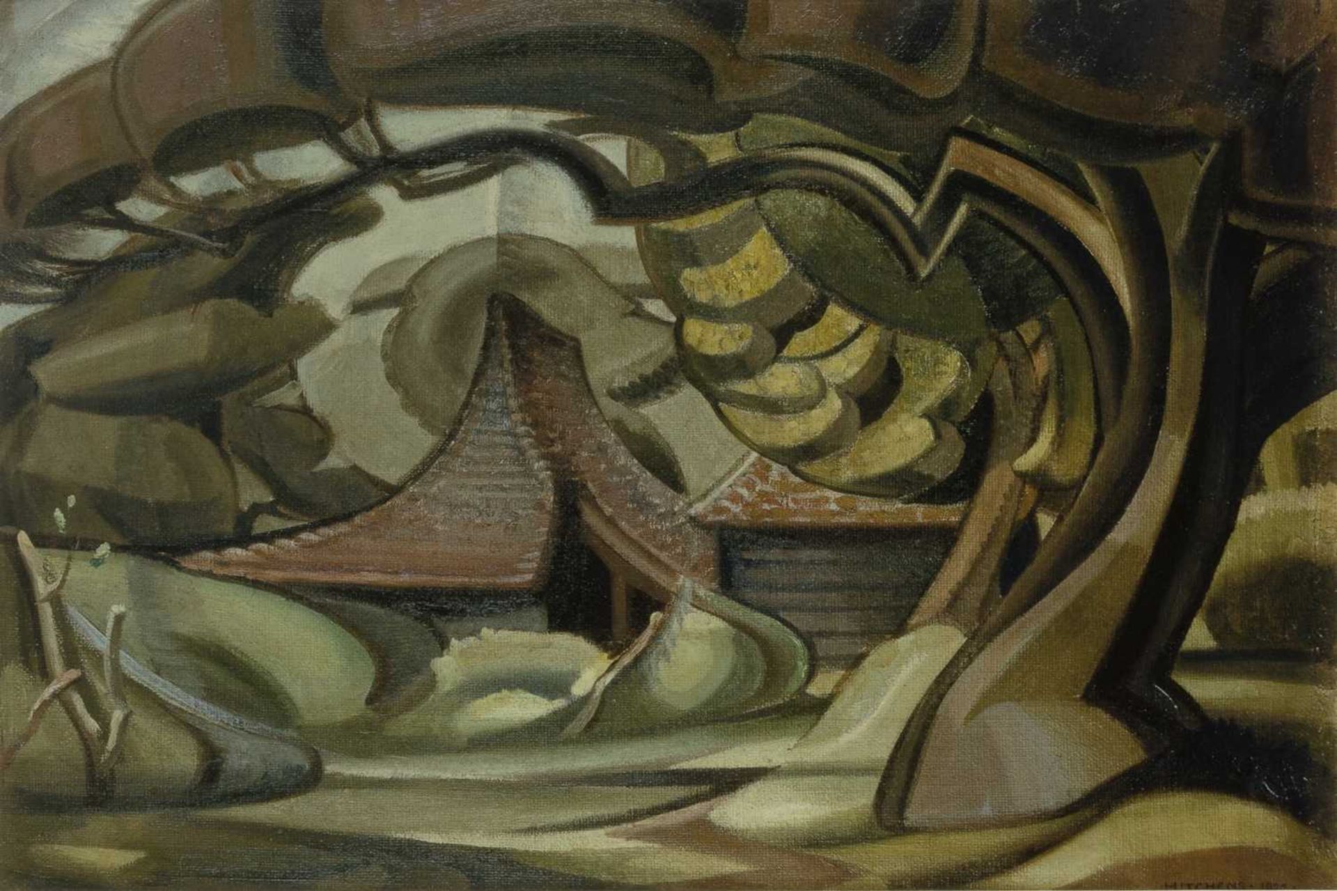 Ivon Hitchens (1893-1979) Curved Barn giclee print 35 x 53cm. Provenance: The Goldmark Gallery,