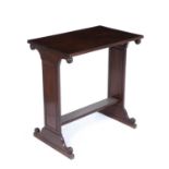 A Regency mahogany occasional table with a rectangular top, 71cm wide x 45.5cm deep x 77cm