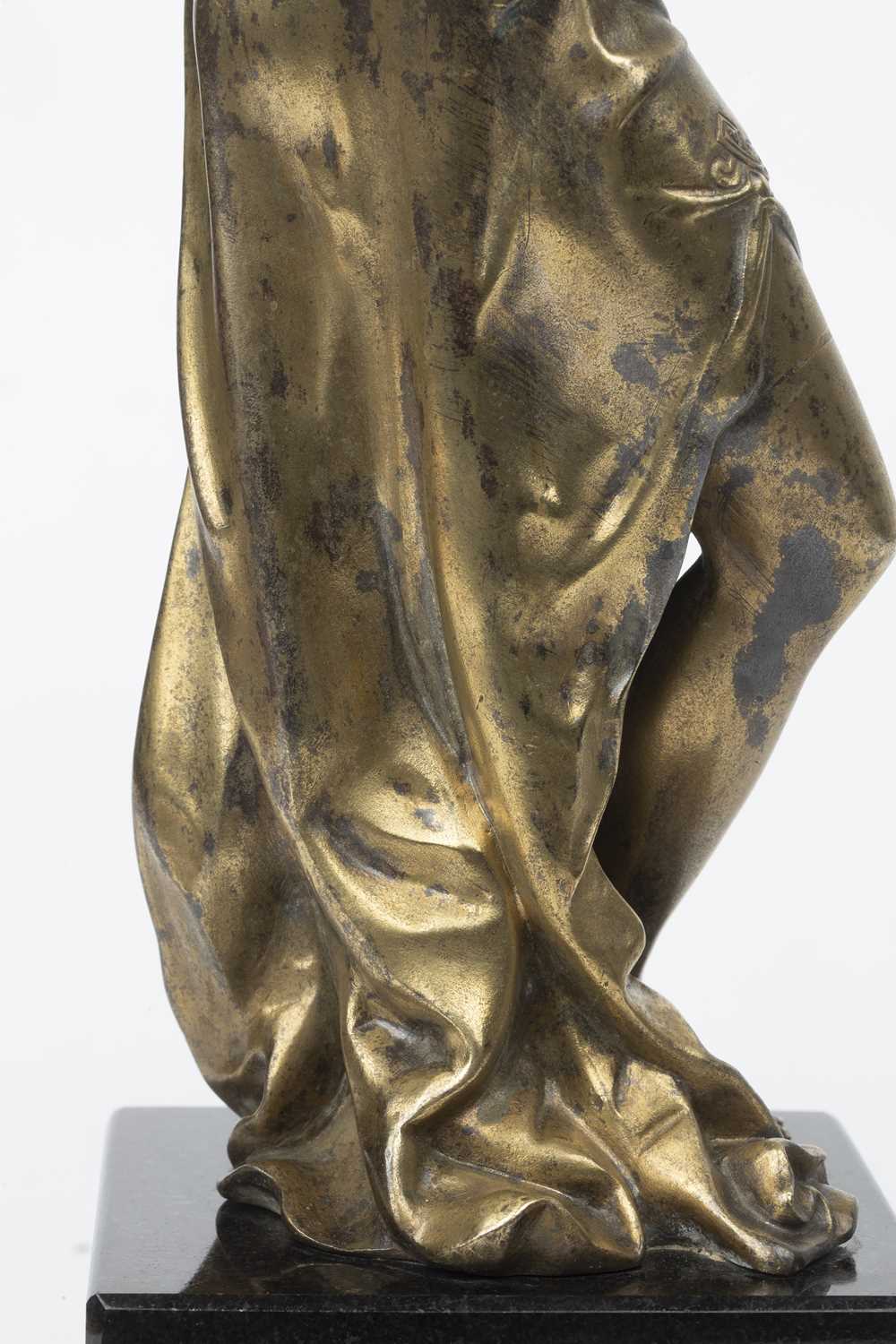 A 17th/18th century French or Italian gilded bronze figure of classical dancer 15cm wide 32cm high - Image 17 of 20