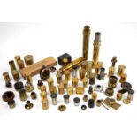 A large collection of 19th century microscope accessories to include objectivesAt present, there