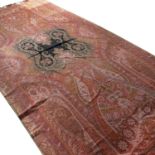 A 19th century cashmere shawl with various detailed decoration, 345cm x 165cmModerate to good