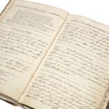 A 19th century manuscript common place book by Agnes Robina McGeorge in a flowing longhand plus an
