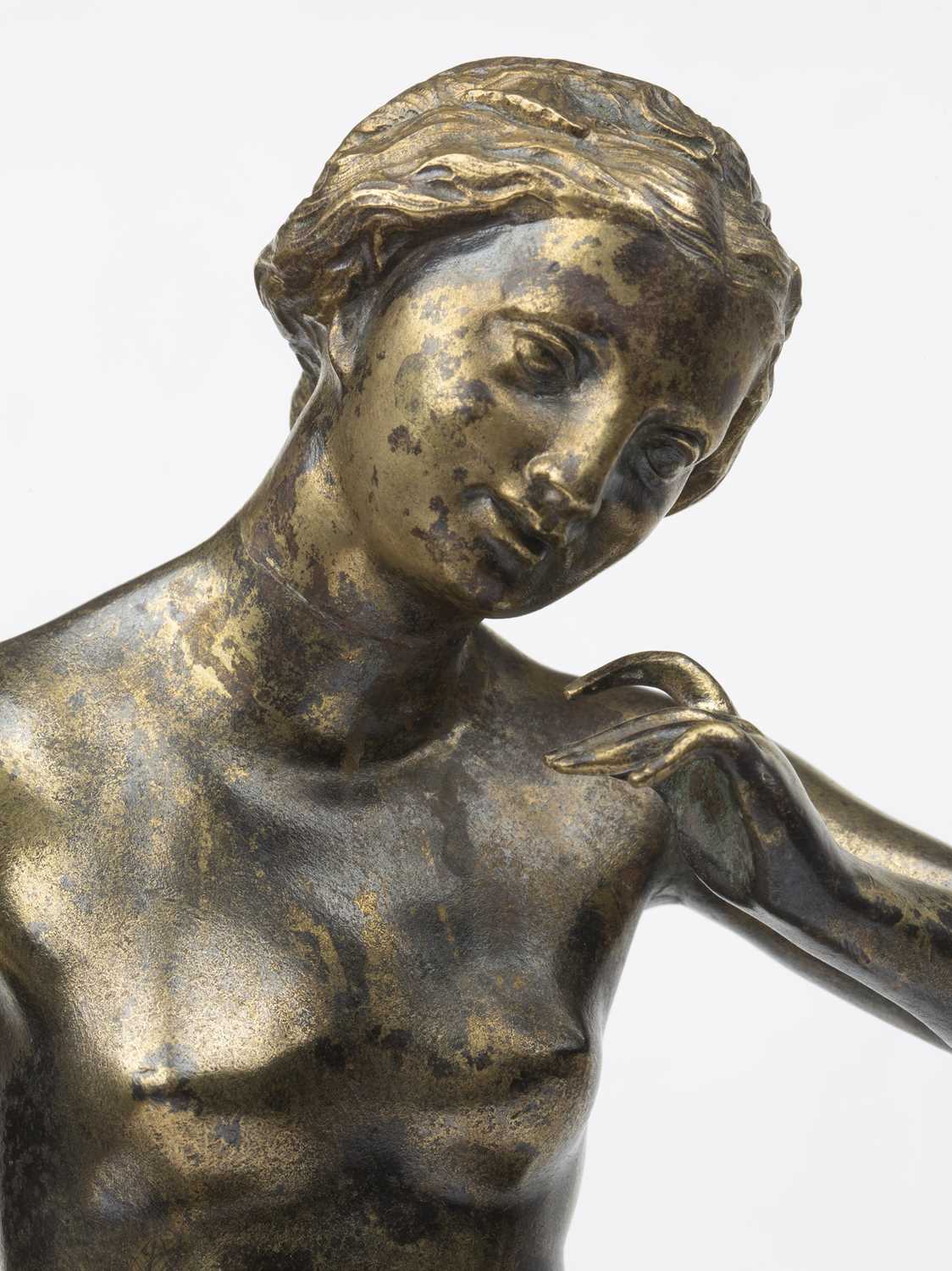 A 17th/18th century French or Italian gilded bronze figure of classical dancer 15cm wide 32cm high - Image 14 of 20