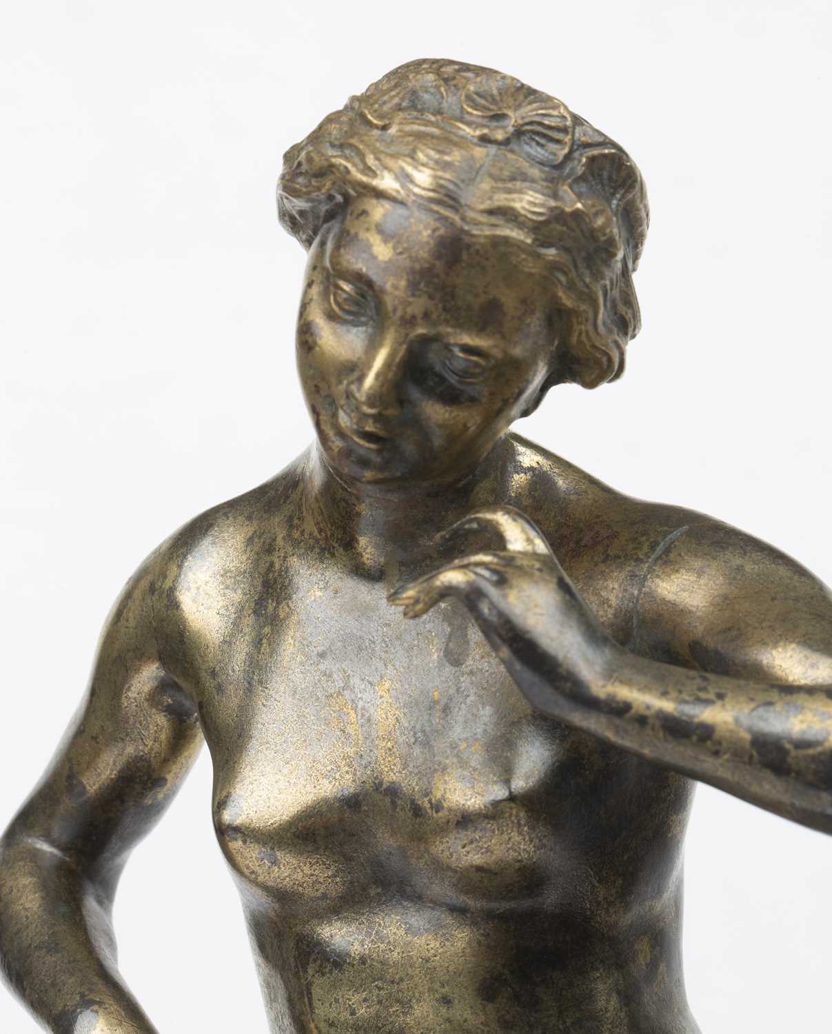 A 17th/18th century French or Italian gilded bronze figure of classical dancer 15cm wide 32cm high - Image 16 of 20