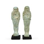 A near pair of Egytian Shabtis for Ta - Menech each 10.5cm high. from a private Gloucestershire