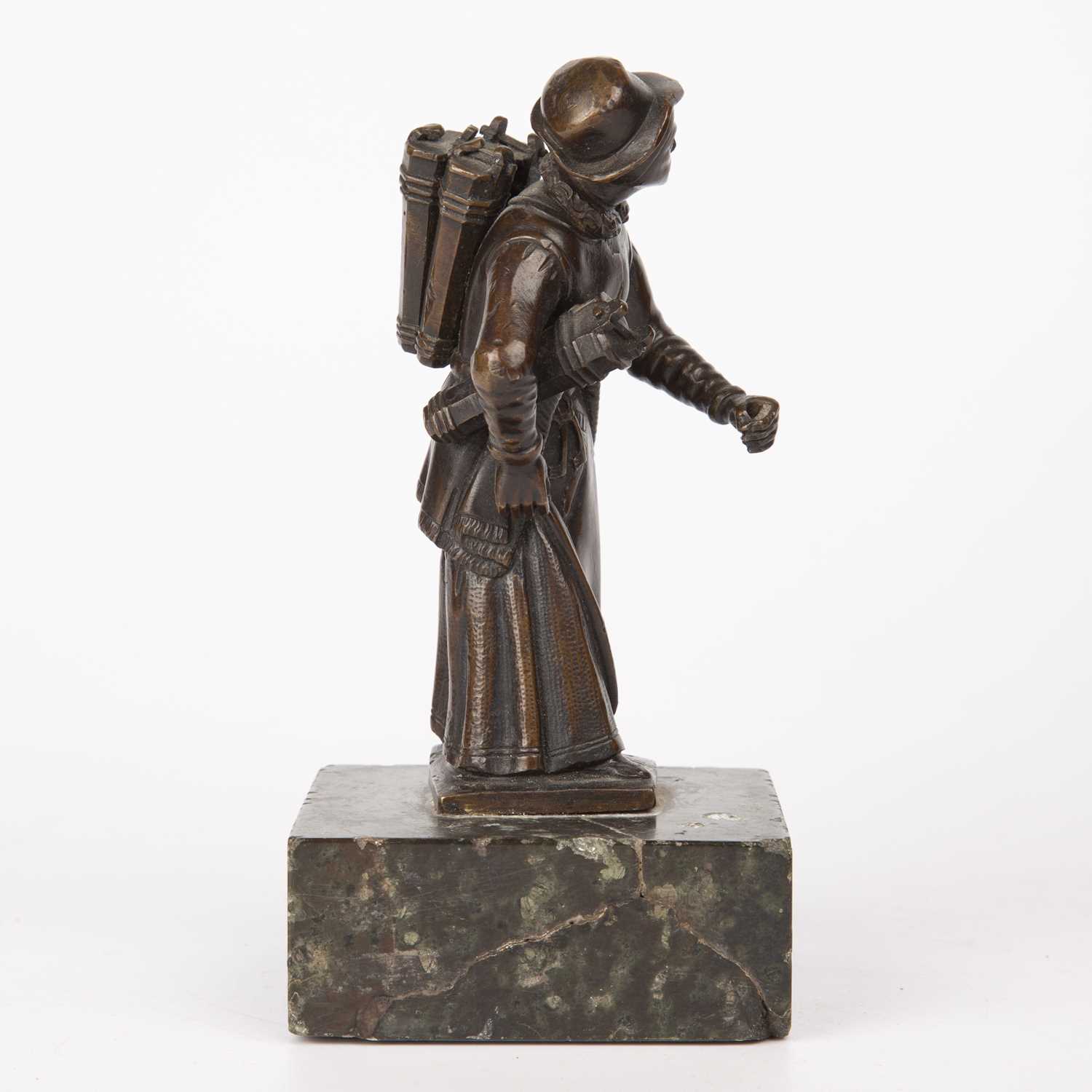 An 18th/19th century bronze figure in the manner of Barthelemy Prieur on a marble base the bronze, - Image 5 of 6