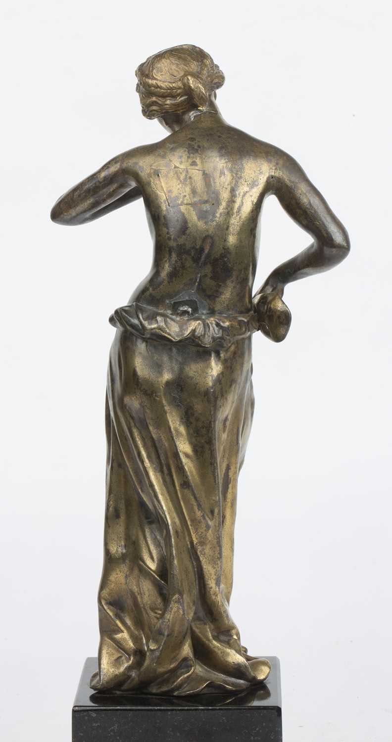 A 17th/18th century French or Italian gilded bronze figure of classical dancer 15cm wide 32cm high - Image 5 of 20