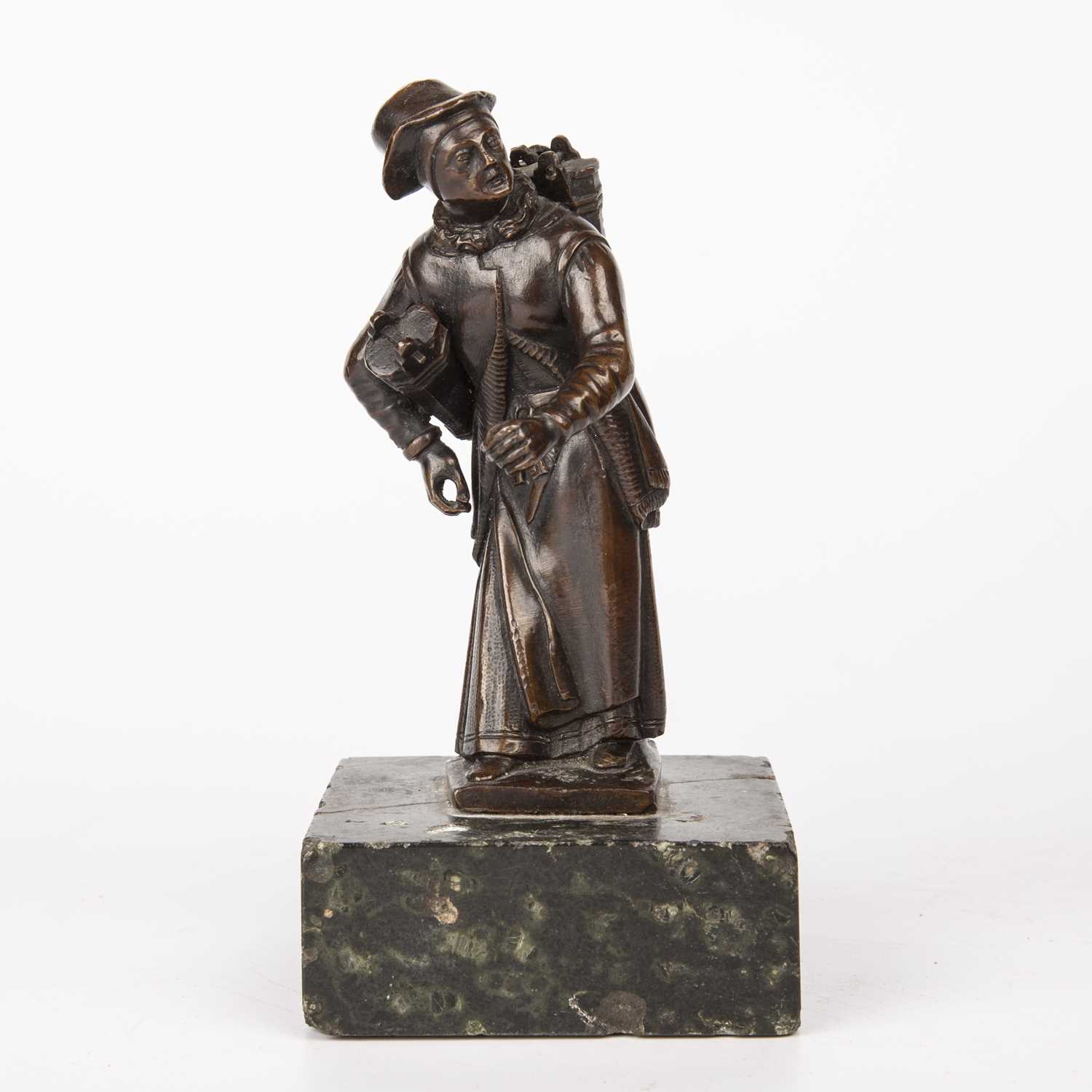 An 18th/19th century bronze figure in the manner of Barthelemy Prieur on a marble base the bronze, - Image 2 of 6