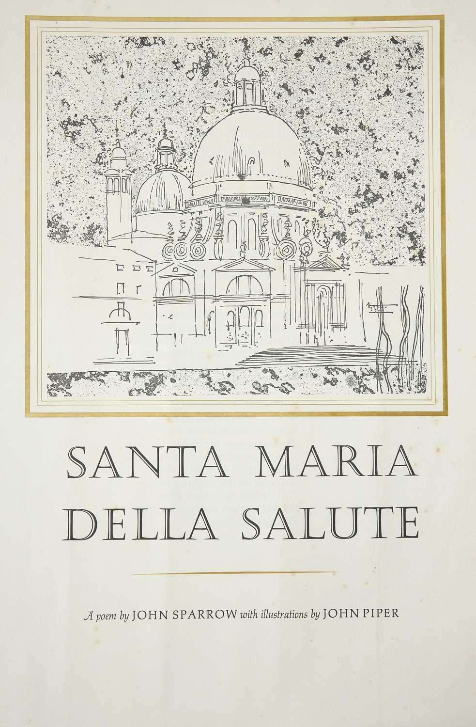 Sparrow, John 'Santa Maria Della Salute, A Poem', Rampant Lions Press Cambridge 1975, with