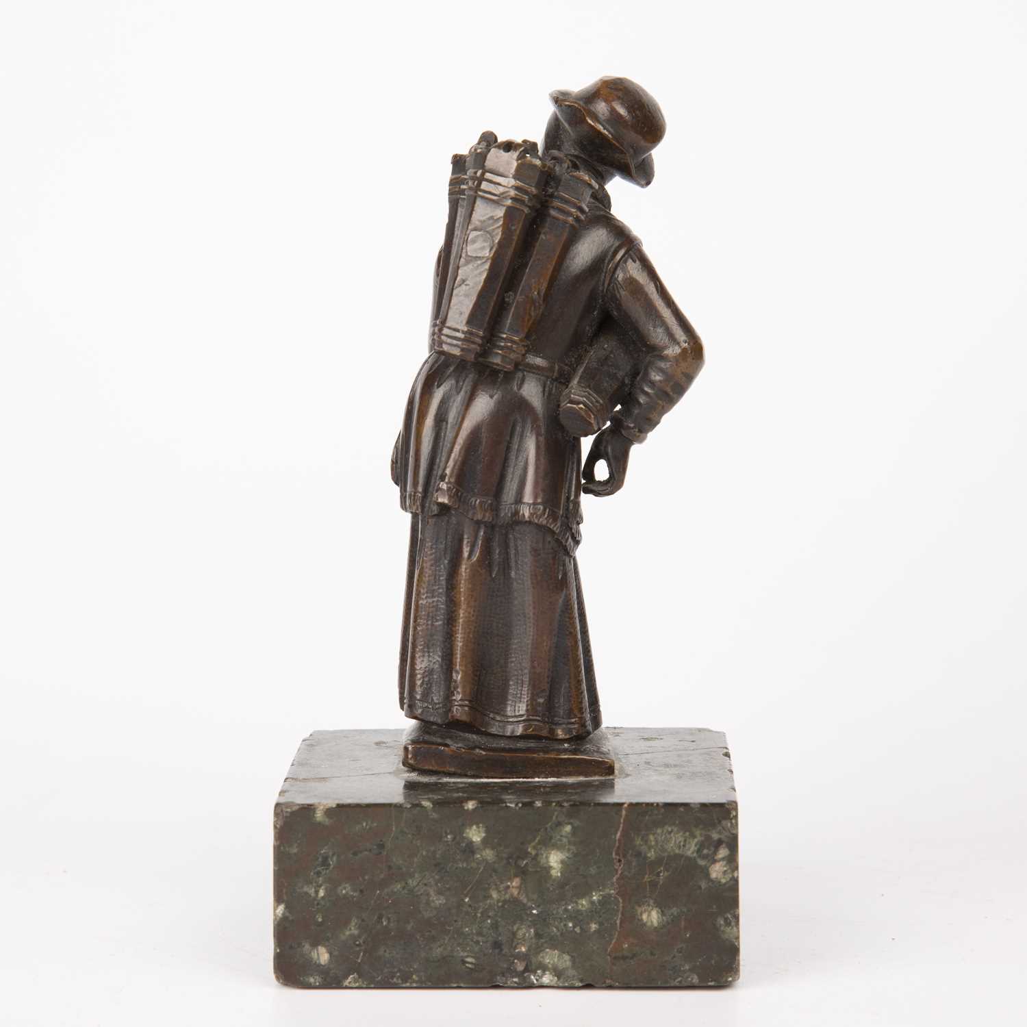 An 18th/19th century bronze figure in the manner of Barthelemy Prieur on a marble base the bronze, - Image 4 of 6