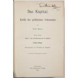 Marx, Karl 1818-1883 'Das Kapital Kritik Der Politischen Oekonomie', 3 vols in 4, Ed. Friedrich
