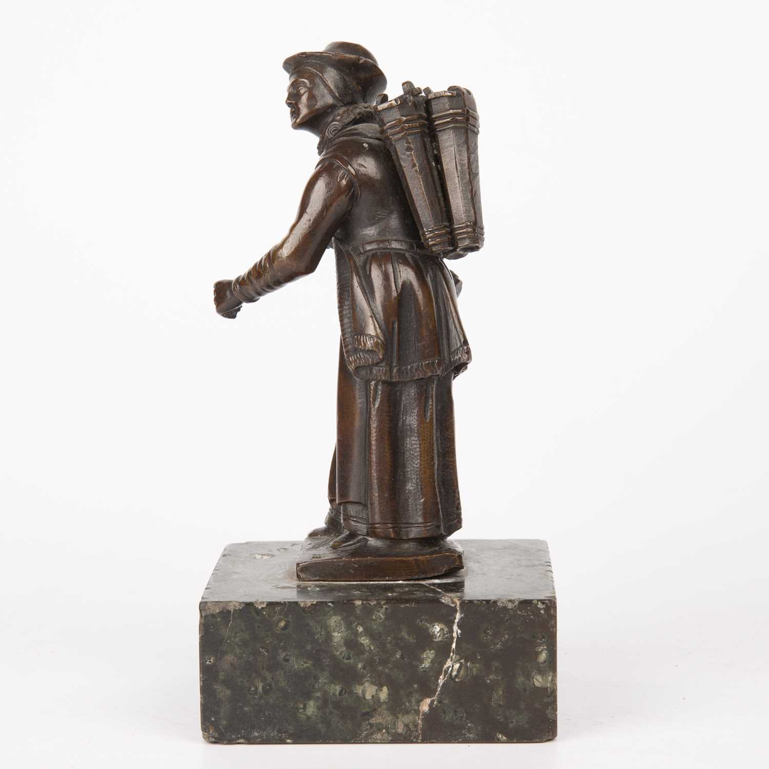 An 18th/19th century bronze figure in the manner of Barthelemy Prieur on a marble base the bronze, - Image 3 of 6