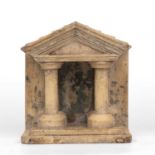 A late 18th / early 19th century Italian Grand Tour polished stone model pavilion, 20.5cm wide x