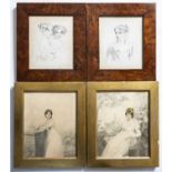A pair of Regency watercolour portraits of Mary Frances, daughter of Lt. Gen. Sir Robert Rich of