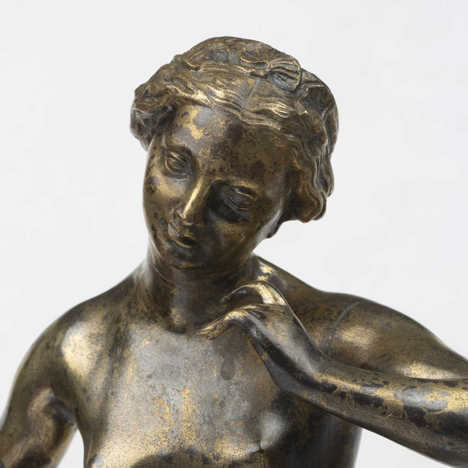 A 17th/18th century French or Italian gilded bronze figure of classical dancer 15cm wide 32cm high - Image 10 of 20