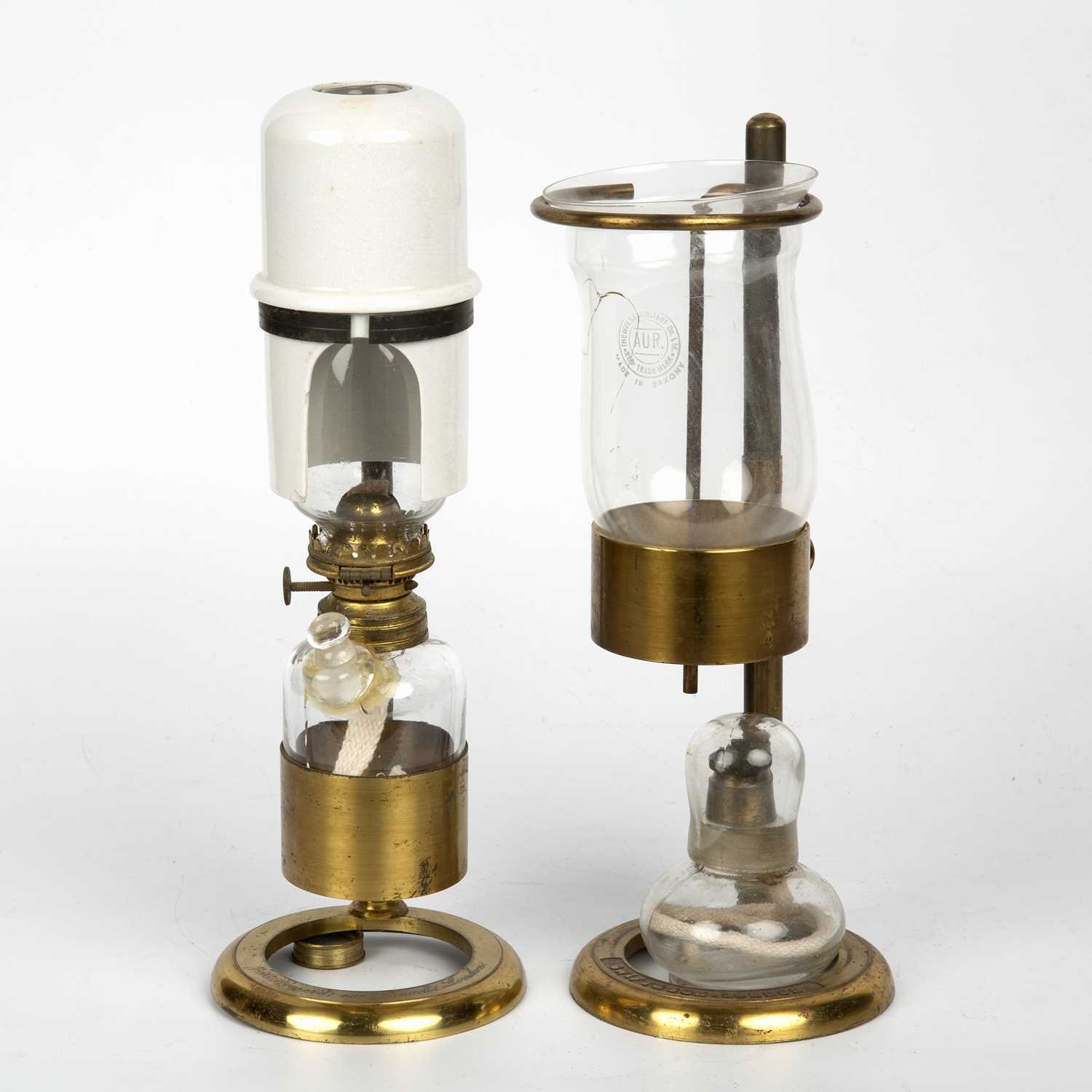 A 19th century microscope oil lamp by J.H.Steward 406 strand London 10cm diameter 29cm high with a - Image 2 of 6