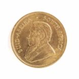 A 1oz 22ct South African Krugerrand 1975