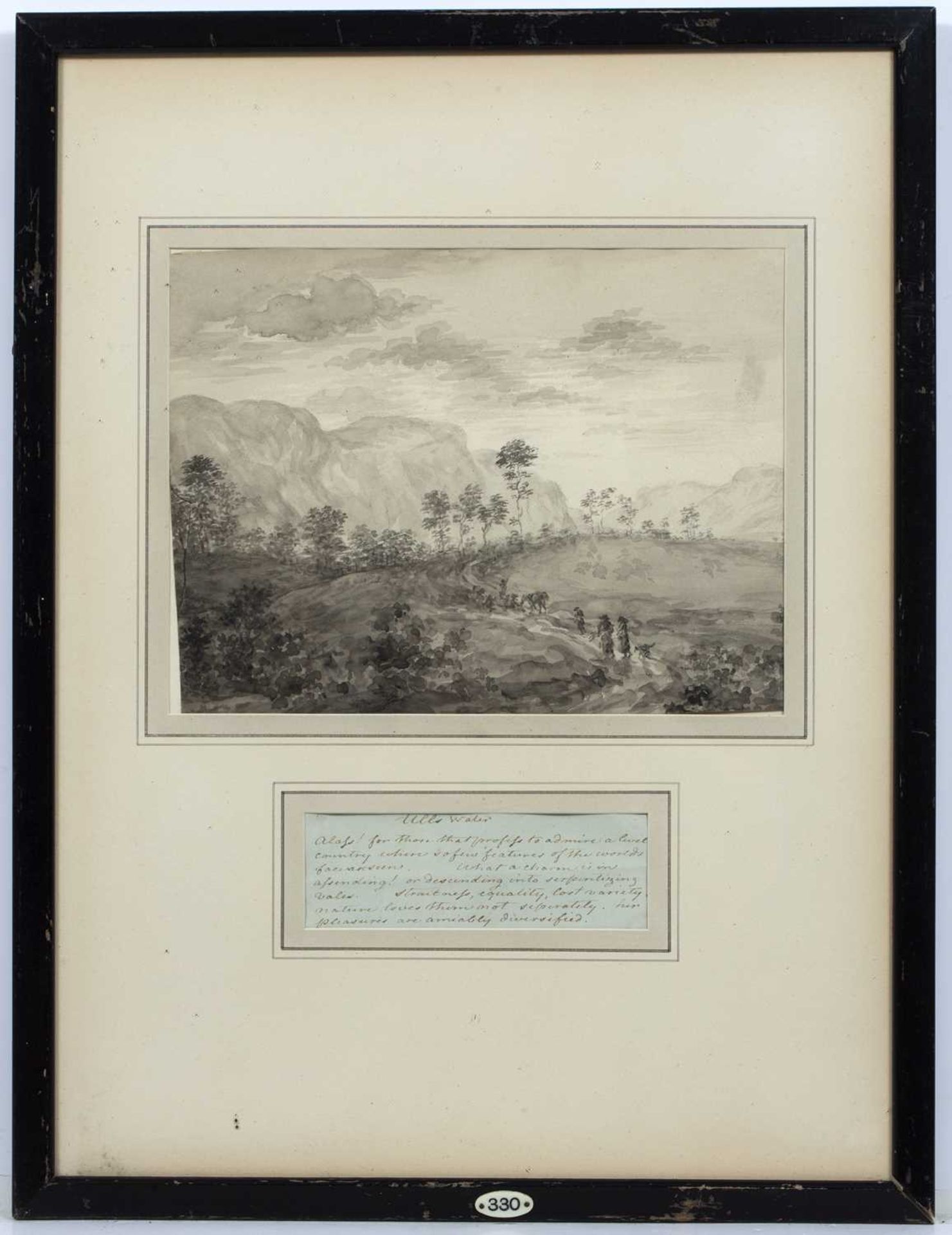 English School, four early 19th century watercolours of the Lake District, each framed together with - Bild 11 aus 12