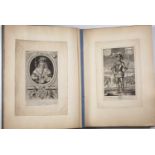 An extensive collection of c350 prints and engravings predominately portraits mounted in approximate