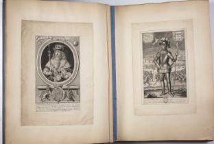 An extensive collection of c350 prints and engravings predominately portraits mounted in approximate