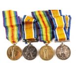 A WWI Victory medal and War medal awarded to Private O Haddrick 65666, together with a pair of WWI