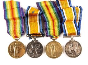 A WWI Victory medal and War medal awarded to Private O Haddrick 65666, together with a pair of WWI