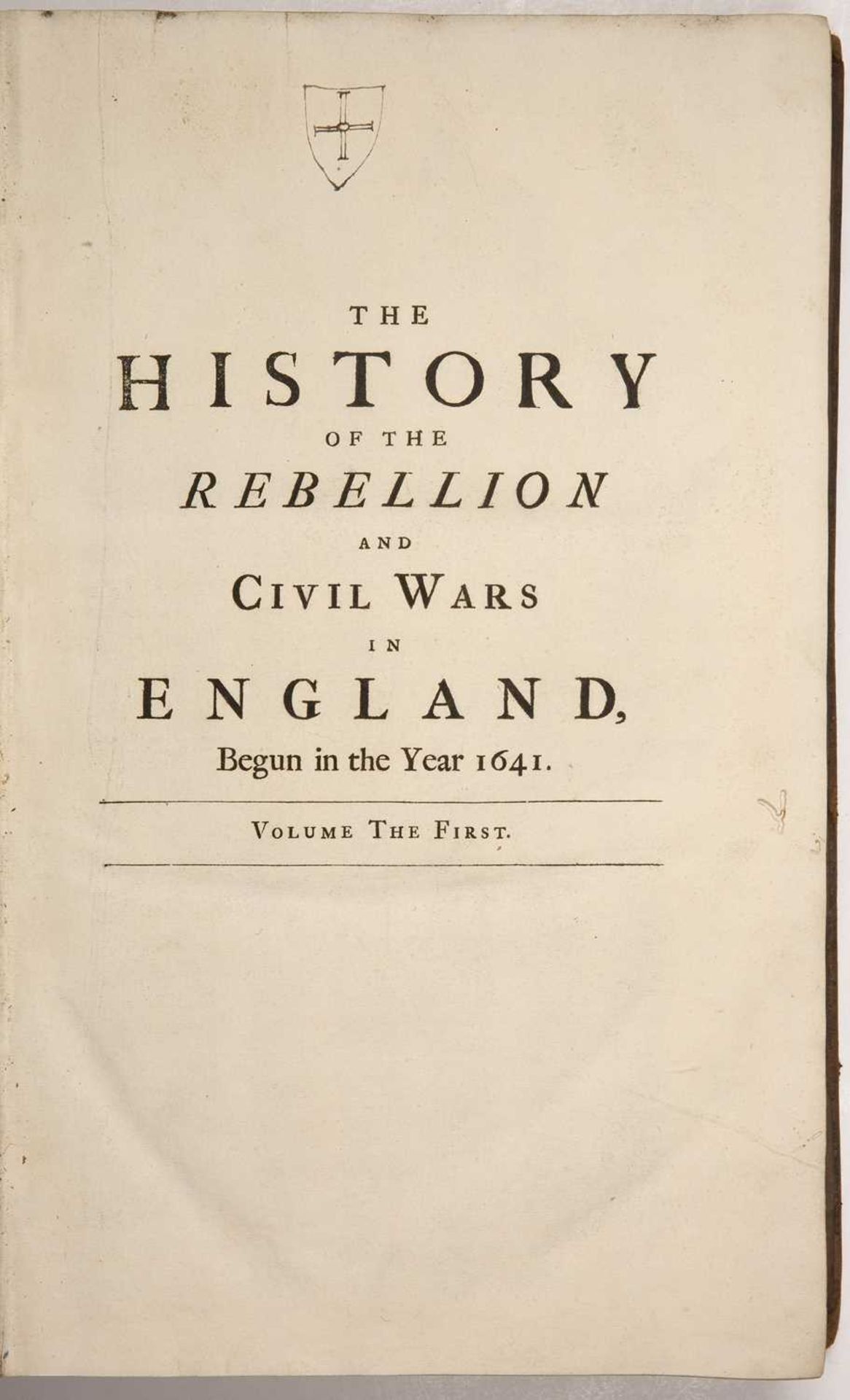 Clarendon (Edward Earl of). 'The History of The Rebellion and Civil Wars in England, begun in the - Bild 5 aus 5