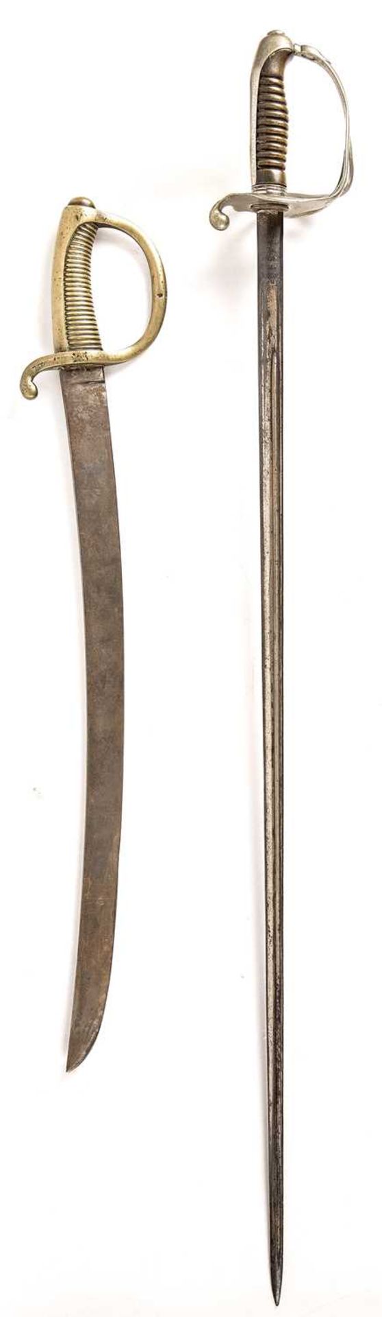 A late 19th/ early 20th century French officer's sword with horn grip and inscription to the - Bild 3 aus 4