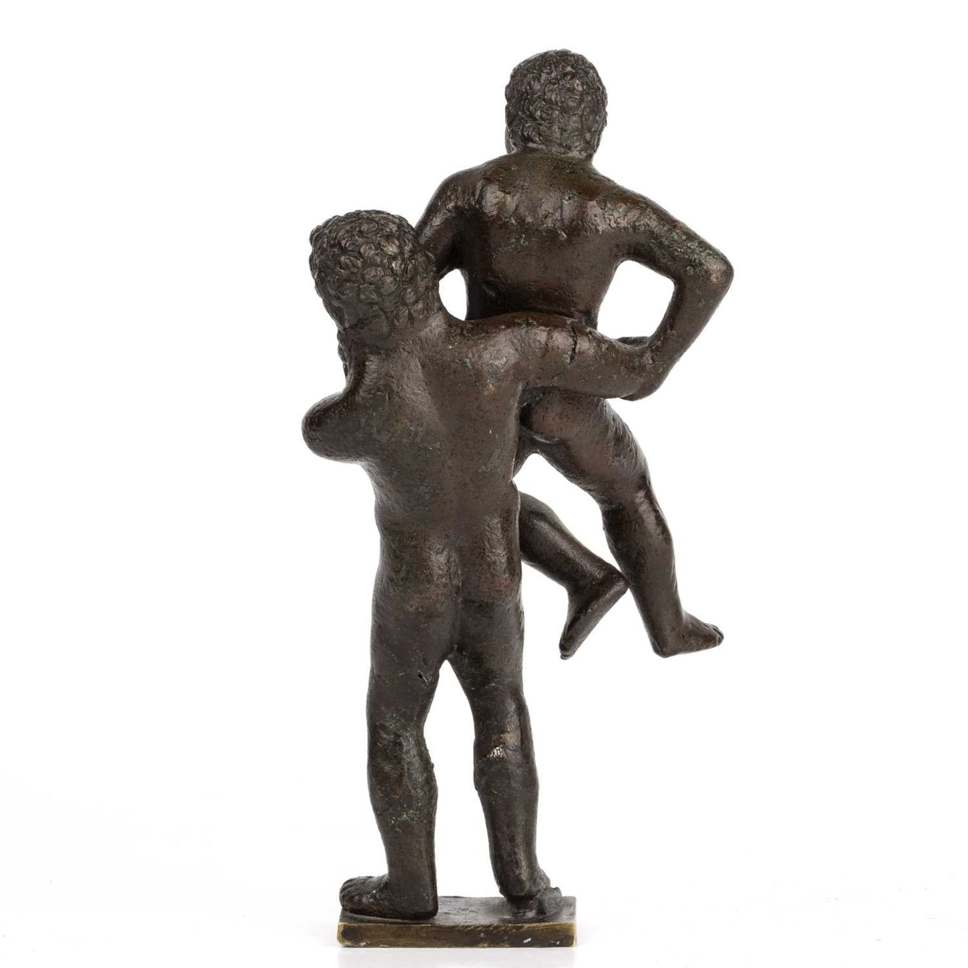 After the antique, Hercules and Antaeus, bronze 9cm wide 18.5cm high. From a private collection - Image 3 of 3