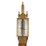 A fine early 20th century replica of Daniel Quares mahogany portable pillar barometer. 7cm wide