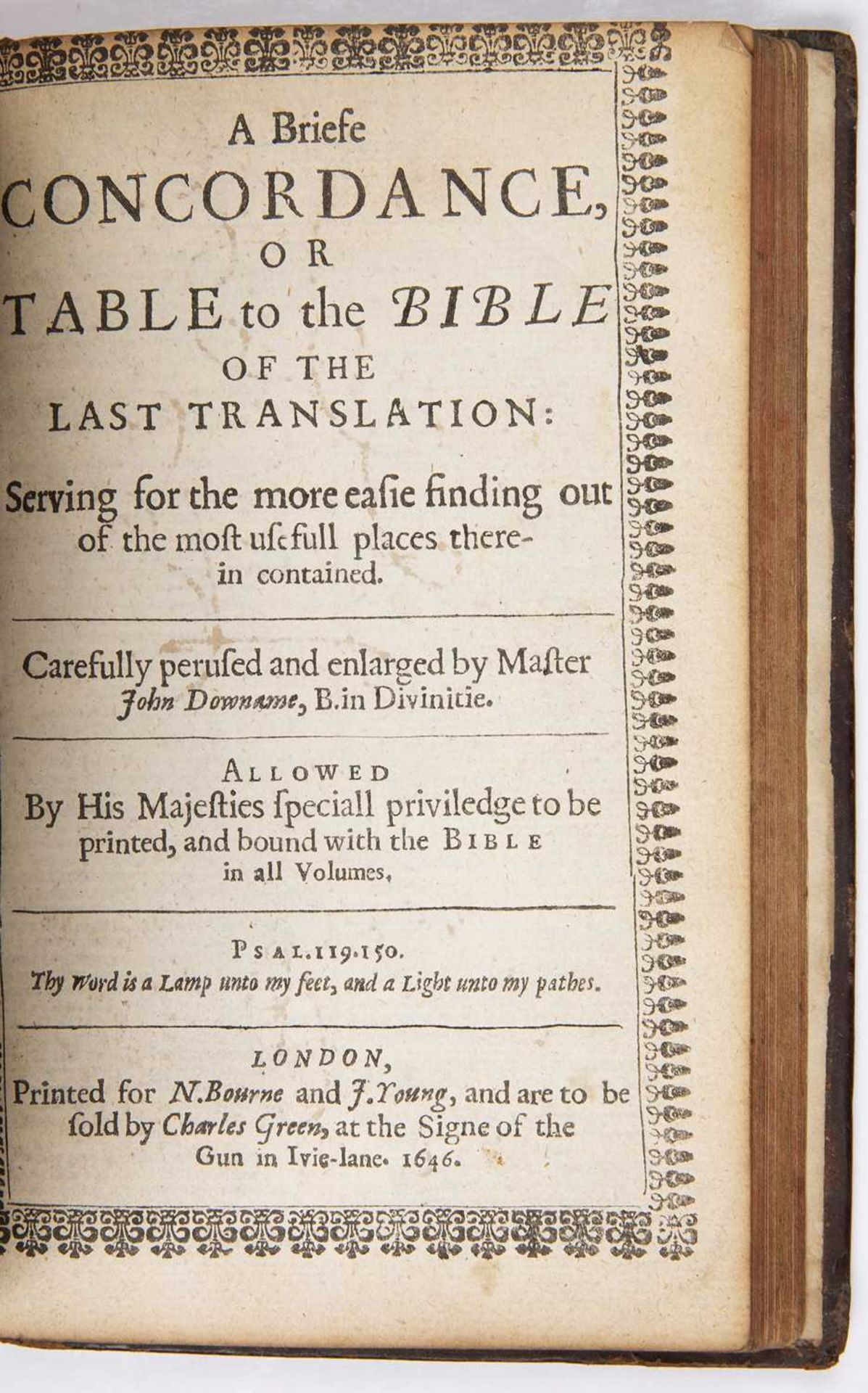 A 17th century Bible printed by the Company of Stationers, London 1650. O.T. title page lacking. N. - Bild 4 aus 4