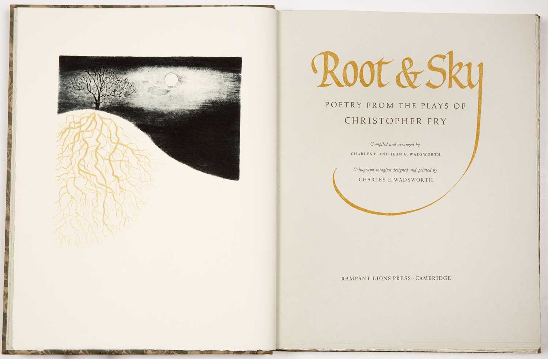 Wadsworth (Charles) Illustrator. 'Root and Sky Poetry from the Plays of Christopher Fry' compiled - Image 4 of 4