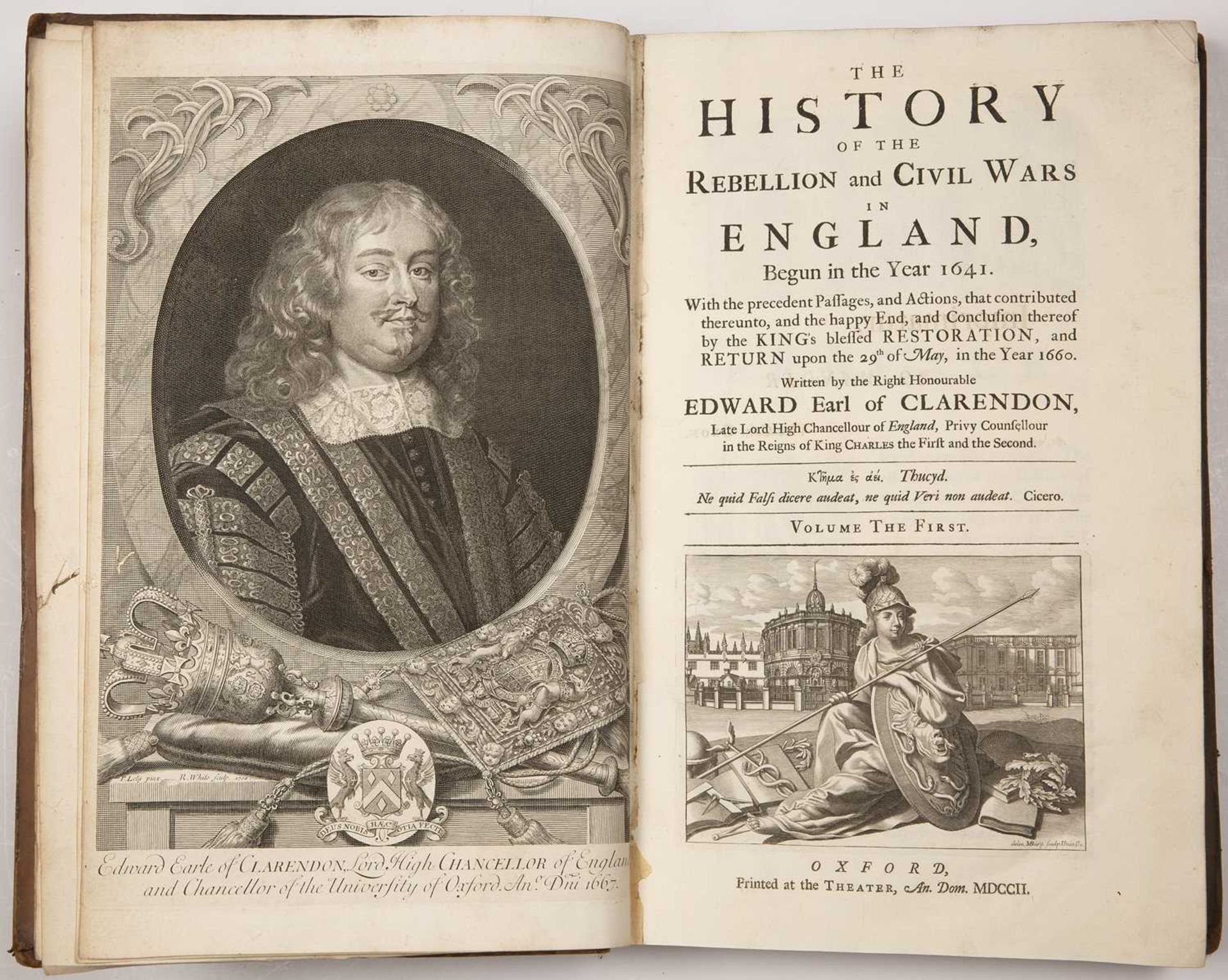 Clarendon (Edward Earl of). 'The History of The Rebellion and Civil Wars in England, begun in the - Bild 3 aus 5