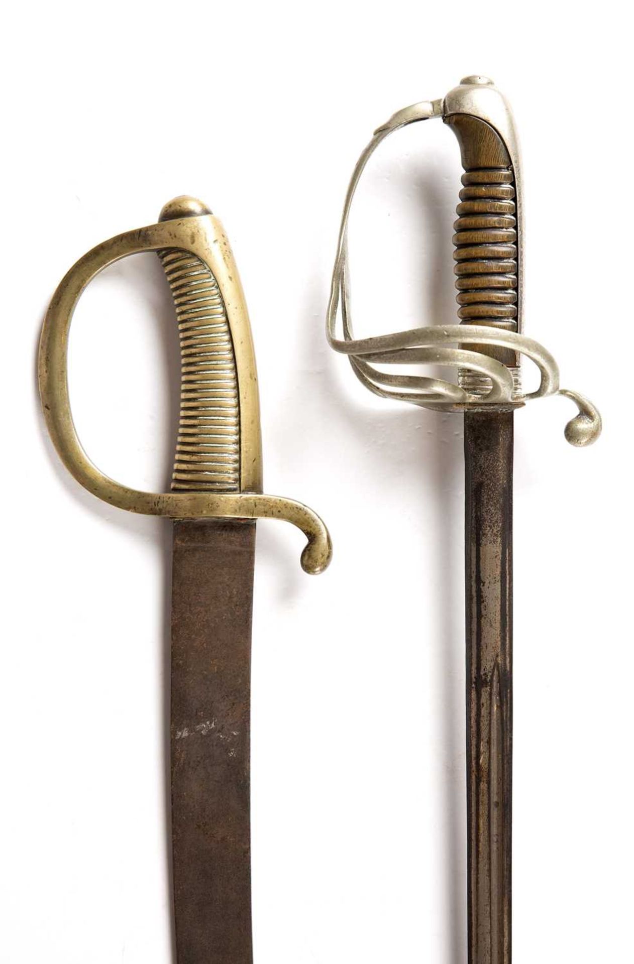 A late 19th/ early 20th century French officer's sword with horn grip and inscription to the