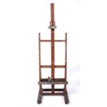 An early 20th century artists easel 58cm wide x 60cm deep x 185cm high Qty: 1 At present, there is