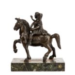 Manner of the workshop of Severo Da Ravenna (1476-1573) Marcus Aurelius Bronze, on a marble base