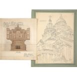 Bodley and Hare (Architects) 11 Grays Inn Square W.C.1. Design for Reredos & Altar in Chapel,